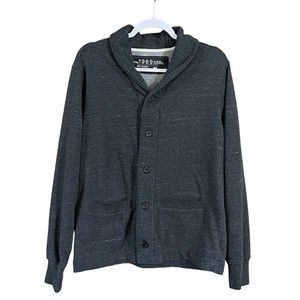WOMENS GAP DARK GREY HEATHER BUTTON UP CARDIGAN Jacket SZ M